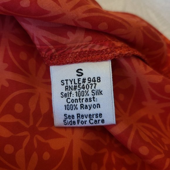 CAbi 100 Percent Silk Butterfly Tunic #948 - Picture 8 of 10